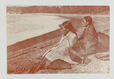 On the Shore Nuu-Chah-Nulth Indians Vancouver Island British Columbia Postcard