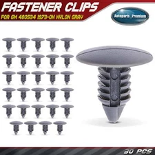 30Pcs 7.9 mm Nylon Fender & Bumper Shield Retainer Clips for GM 480534 1973-On