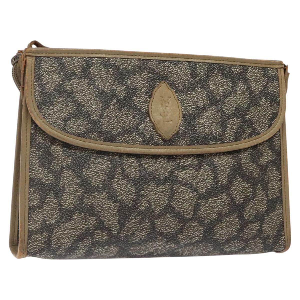 Borsa pochette SAINT LAURENT in pelle pvc beige originale BA2278