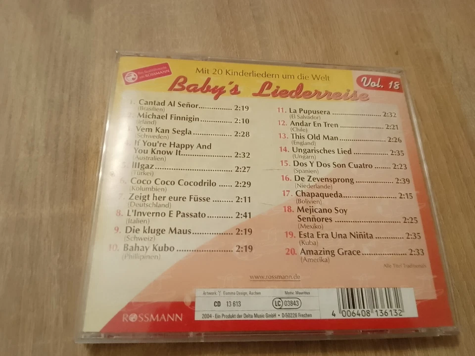 BABY'S LIEDERREISE VOL. 18 Mit 20 Kinderliederrn um die Welt - CD MUSIK ALBUM - Bild 2 von 2