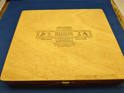 Puros Indios Handmade Wooden Cigar Box (Empty)