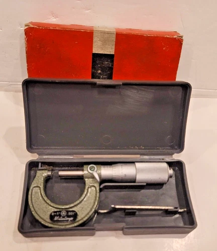 Mitutoyo No. 103-127 Outside Micrometer  M115-1" .001" with Case and Wrench