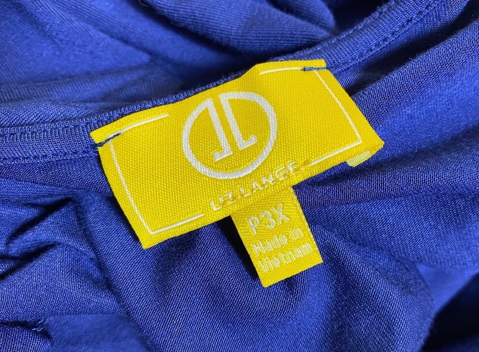 Vestido Liz Lange Púrpura Detalle Anillo Dorado Hombro Frío Talla Grande 3X Boho Cóctel Foto 4 de 4