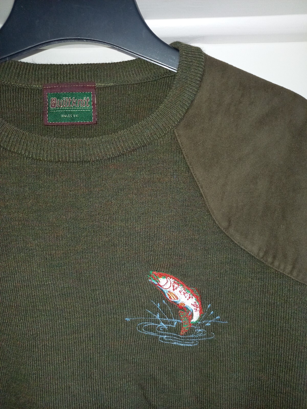 QUILTKNIT Jumper WELSH MADE Country Outdoor Pursuits WOOL MIX Sweater
