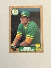 1987 Topps #620 Jose Canseco Oakland Athletics All Star Rookie Gold Cup