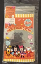 Daiso Disney Halloween Mickey Minnie Donald Pluto Pumpkin Witch Clear Bag 8 Pack
