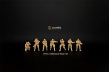 3D Printed 1/72 UNSC Halo Army Command Group Squad 7-Person Plain Model