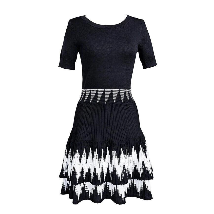 Maje black white dress sales
