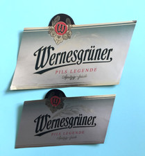 2 x Hals - Bieretikett - Beer Label , WERNESGRÜNER , Wernesgrün / Sachsen #1511#