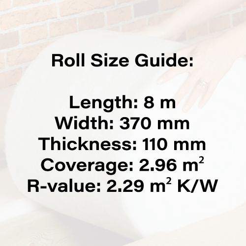 Juckreizfreie Eco Loft Isolierrolle 8m x 370mm x 110m - (2,96 m2) - Bild 4 von 12