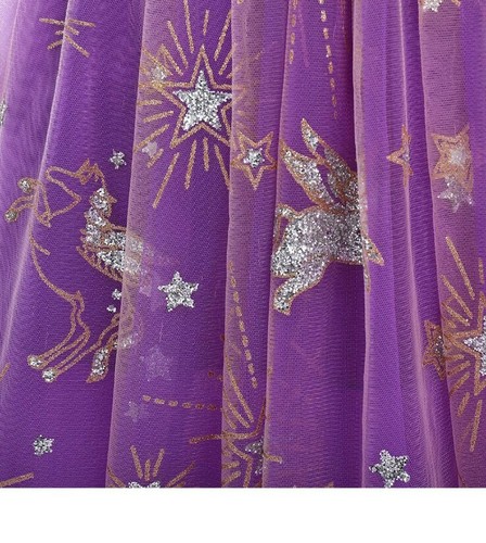Small Girls Vintage Floor Length Princess Dress Size 4 To 5 Sky purple 💜 Color - Picture 9 of 9