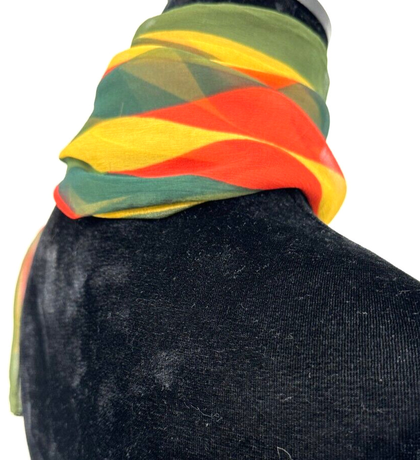 Sally Gee Rectangular Olive Green Retro Geometric… - image 8