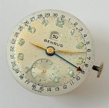 Benrus Cal 13 Day Date ETA 900 Watch Parts Movement Balance Fork Spring Bridge