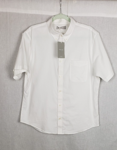 Everlane The Square Air Shirt M White Button Pocket Short Sleeve Preppy Summer