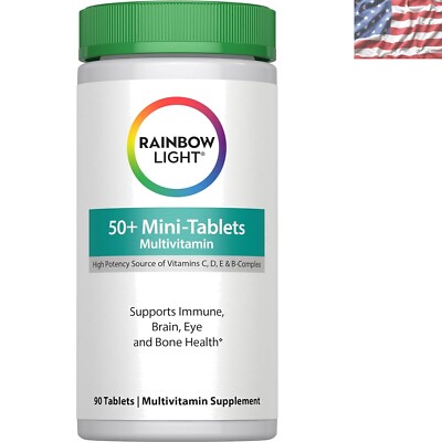 Rainbow Light 50+ Multivitamin - 90 Mini-Tablets for Heart & Digestive Health