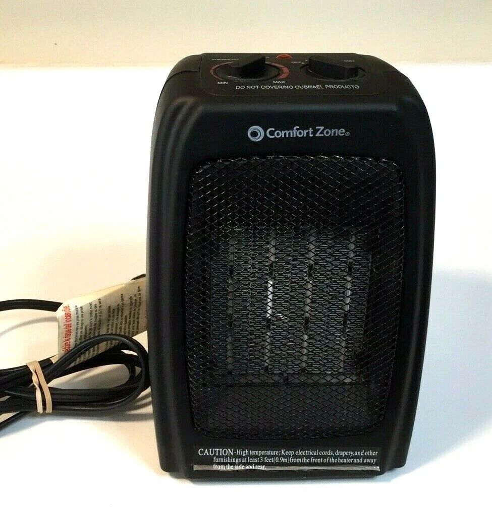 Comfort Zone CZ442 1500W Ceramic Electric Portable Heater - Black  75877004420 | eBay