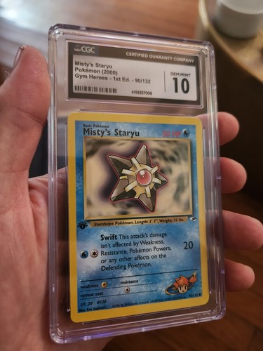 Misty's Staryu (1st Edition) graded CGC 10 for sale on eBay
