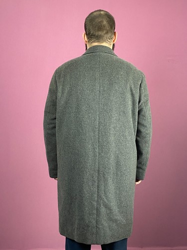 Hugo Boss Vintage Men's Coat - Large Gray Cashmere - Picture 4 of 6