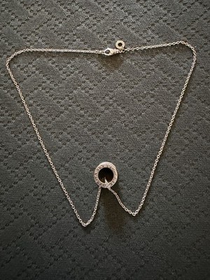 BVLGARI 17  18K White Gold B.zero1 Pendant Necklace 11.3grams