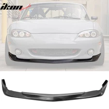 Fits 01-05 Mazda Miata MX-5 GV Style Front Bumper Lip Spoiler Unpainted Black PU