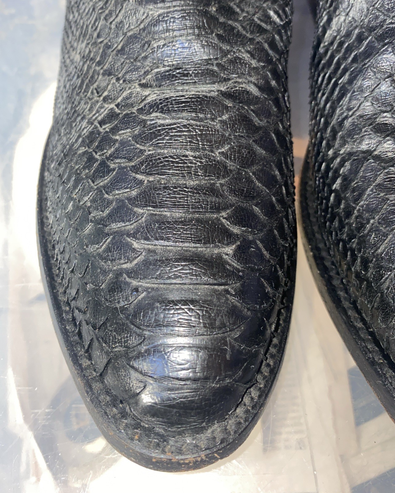 Dan Post Manning Black Python Western Cowboy Boot… - image 5