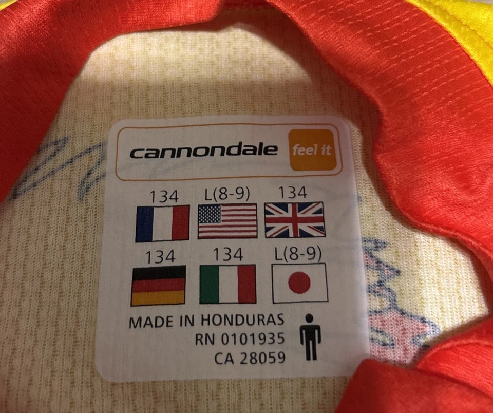 Camiseta de ciclismo para niños jóvenes Cannondale L (8-9) estampados de patas de perro grande colores brillantes Foto 4 de 4