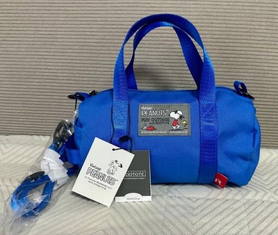 Peanuts Snoopy ROOTOTE Drum Bag 2W Shoulder Blue New