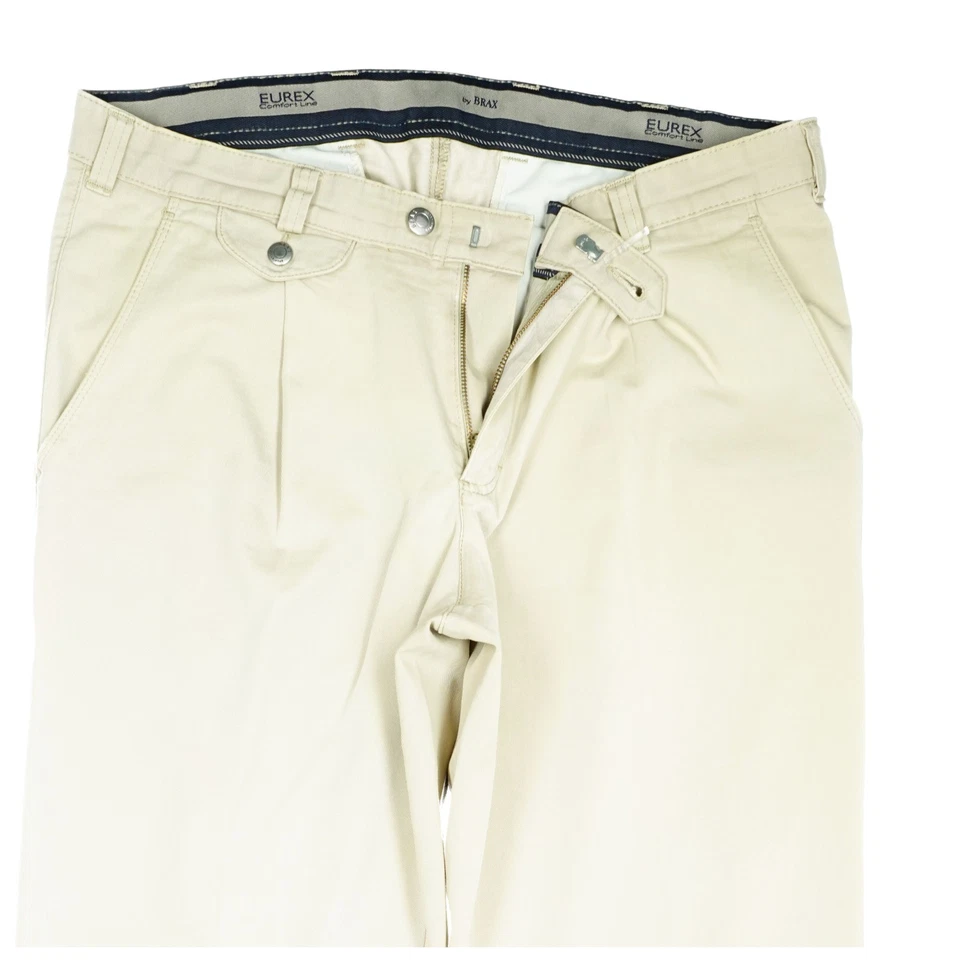 Eurex by BRAX 52 L30 Jeans Hose Beige Herren Stretch Straight Leg Chino W36 L - Bild 2 von 4