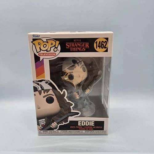 EDDIE • Funko Pop #1462 Stranger Things Vinyl Figure Television w/ Guitar 4" NIB