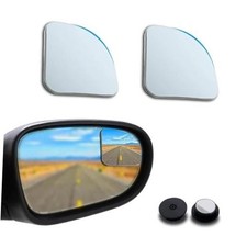 2 PCS Car Blind Spot Mirrors, Fan-shaped Wide Angle HD Convex Glass, 360