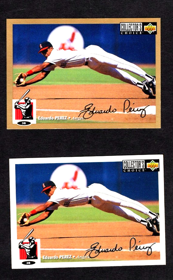 1994 Upper Deck Collectors Choice Gold & Silver Signatures-Eduardo Perez # 228