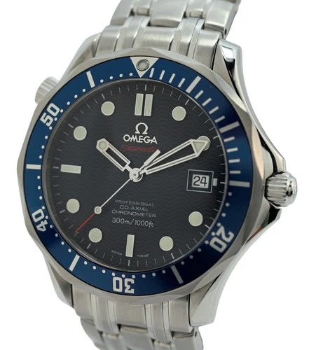 Omega 41mm Men's Seamaster 300m Automatic Blue Wave Dial SS Watch! Ref: 2220.80!