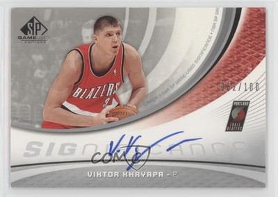 2005-06 SP Game Used Edition SIGnificance 82/100 Viktor Khryapa #SIG-VK Auto 0o9