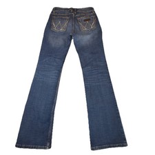 WRANGLER Womens 9 X 34 Retro Mae Bootcut Jeans Blue Mid Rise Stretch 1009MWZMS