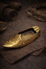 Kleiner Aschenbecher Schuh Messing aus Indien Antik gebraucht 60/70er-Jahre