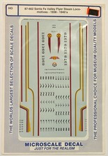Microscale Ho Decal-santa Featsf Valley Flyer Steam Loco 38-40s 87-662