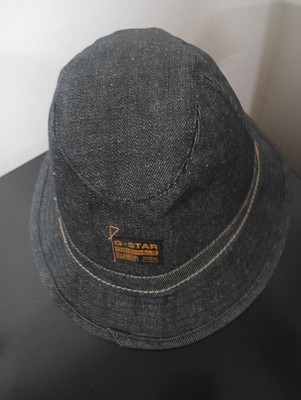 men's G Star Raw Denim Bucket/Fedora style hat one size dark blue denim