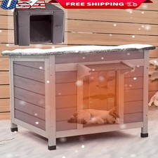 Weather Resistant Insulated Cat Shelter Outdoor Indoor Warm House Cats Shelter