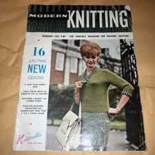 Knitmaster Modern Knitting Mag Feb 61~Machine Knitting~Contents Pictured BR447 