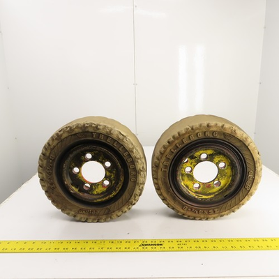 #ad #ad Trellborg EliteXP 15 x 4 1 2 8 Forklift Tire amp; 5 Lug Rim From Linde E15S Lot 2 $218.73