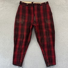 Vintage Woolrich Pants Mens 36x27 Buffalo Plaid Wool 50s Hunting Heavy Outdoor