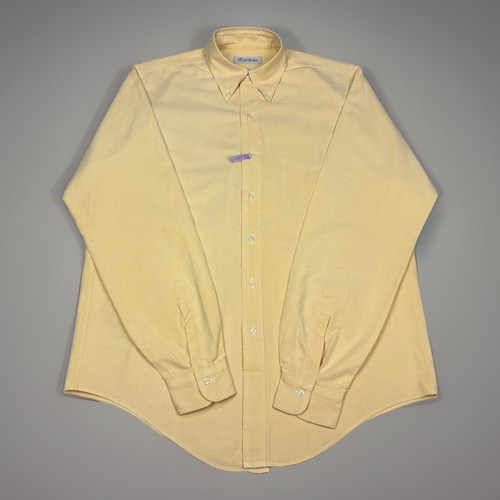Brooks Brothers, Vintage Brooks Brothers Original Polo Shirt 15.5 36 Yellow Chambray Oxford USA