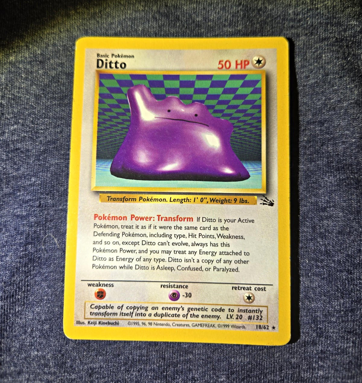 Wizards of the Coast Ditto 18/62 Fossil Rare English 1999 50HP
