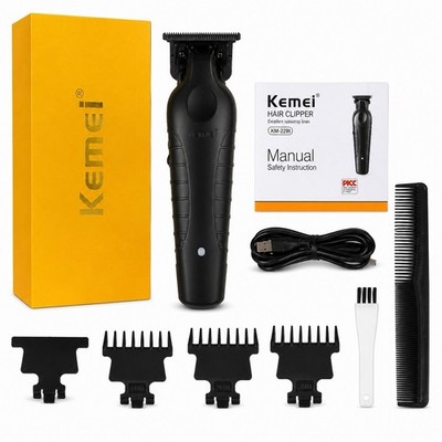 Kemei KM-2299 Hair Trimmer Cordless Professional Clipper Cordless T-Blade USB