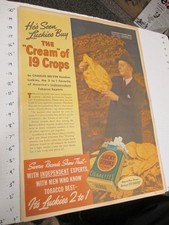 newspaper ad 1938 LUCKY STRIKE cigarette tobacco salesman Charles Belvin AW FULL