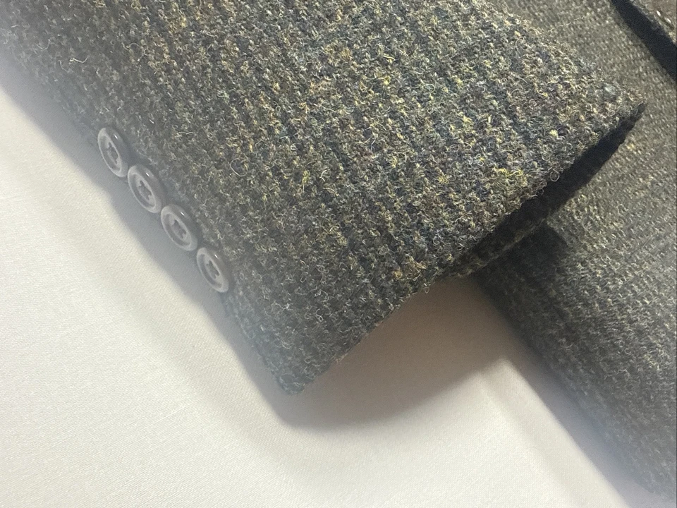Abrigo Deportivo Harris Tweed Lana 42S Chaqueta Blazer Lana Escocesa Tejido a Mano Foto 4 de 4