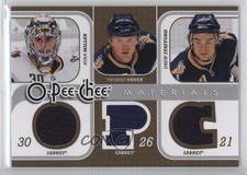 2008-09 O-Pee-Chee Triple Materials Ryan Miller Thomas Vanek Drew Stafford 0f2
