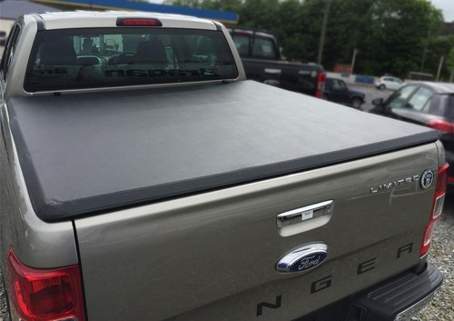 Tri Folding Soft Tonneau Bed Canopy Cover For Ford Ranger 2012 - 2016 Non Drill - Picture 4 of 11