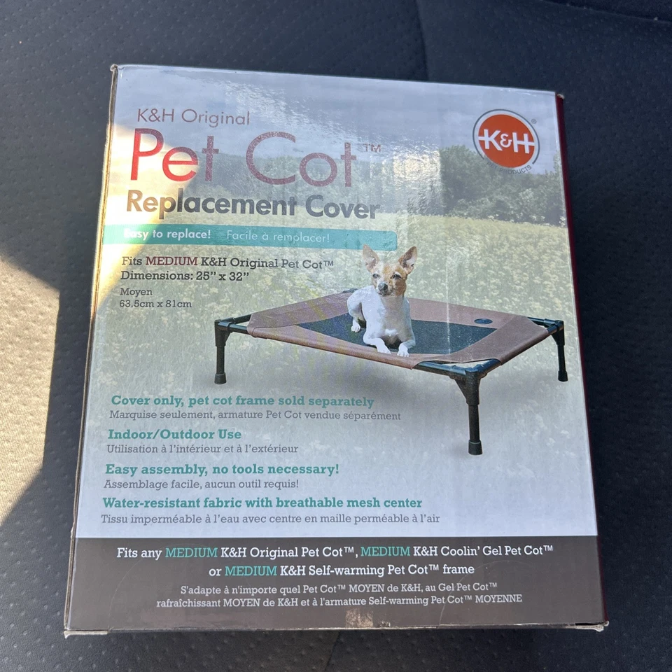 Cubierta de repuesto para cuna K&H Pet Products original chocolate/malla mediana 25"x32 Foto 2 de 3