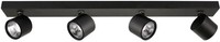 Schwarz Moderne Spot Strahler Reflektor 3000K 1200Lm 4X5W/Led IP20 64,5X6,5 [Cm]